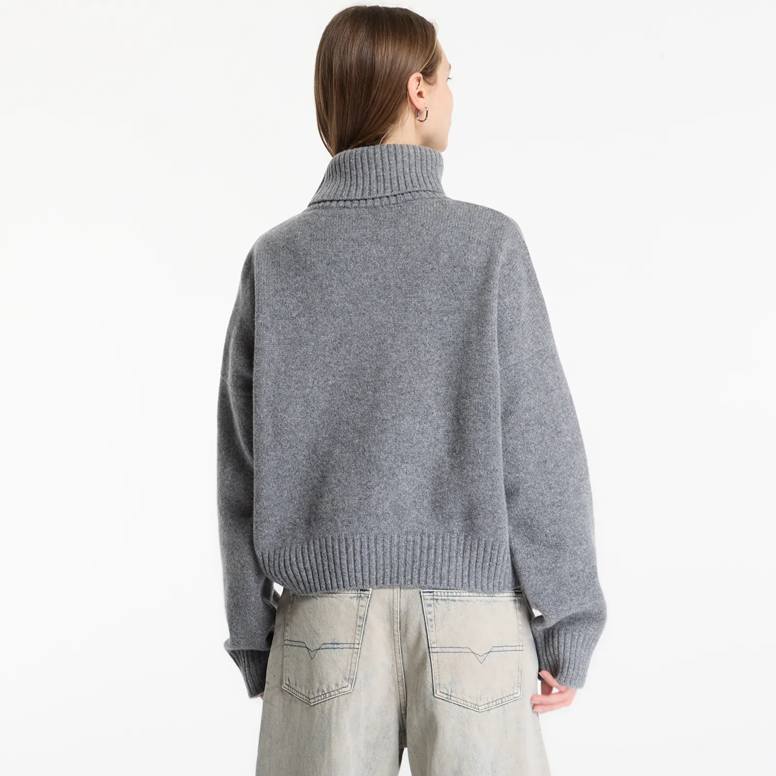 Sweaters Sporty & Rich SR Flag Wool Turtleneck Medium Heather Gray