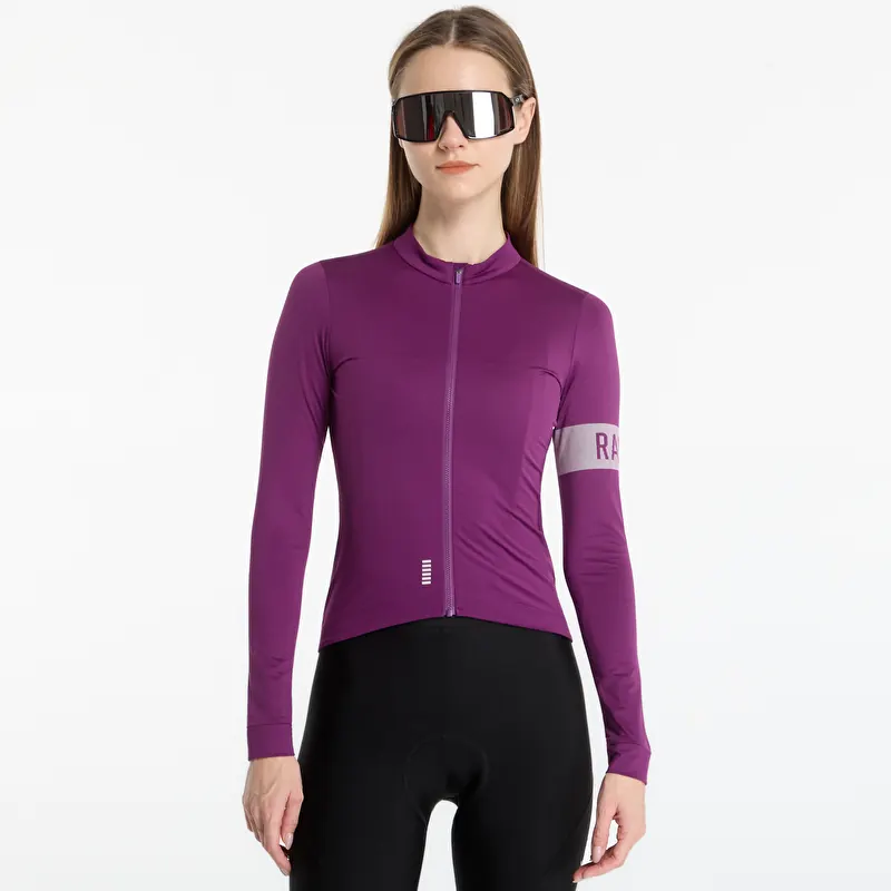 Rapha Women's Pro Team Long Sleeve Midweight Jersey Deep Magenta/ White