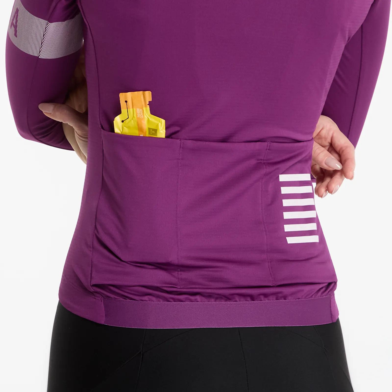 Maillots Rapha Women's Pro Team Long Sleeve Midweight Jersey Deep Magenta/ White