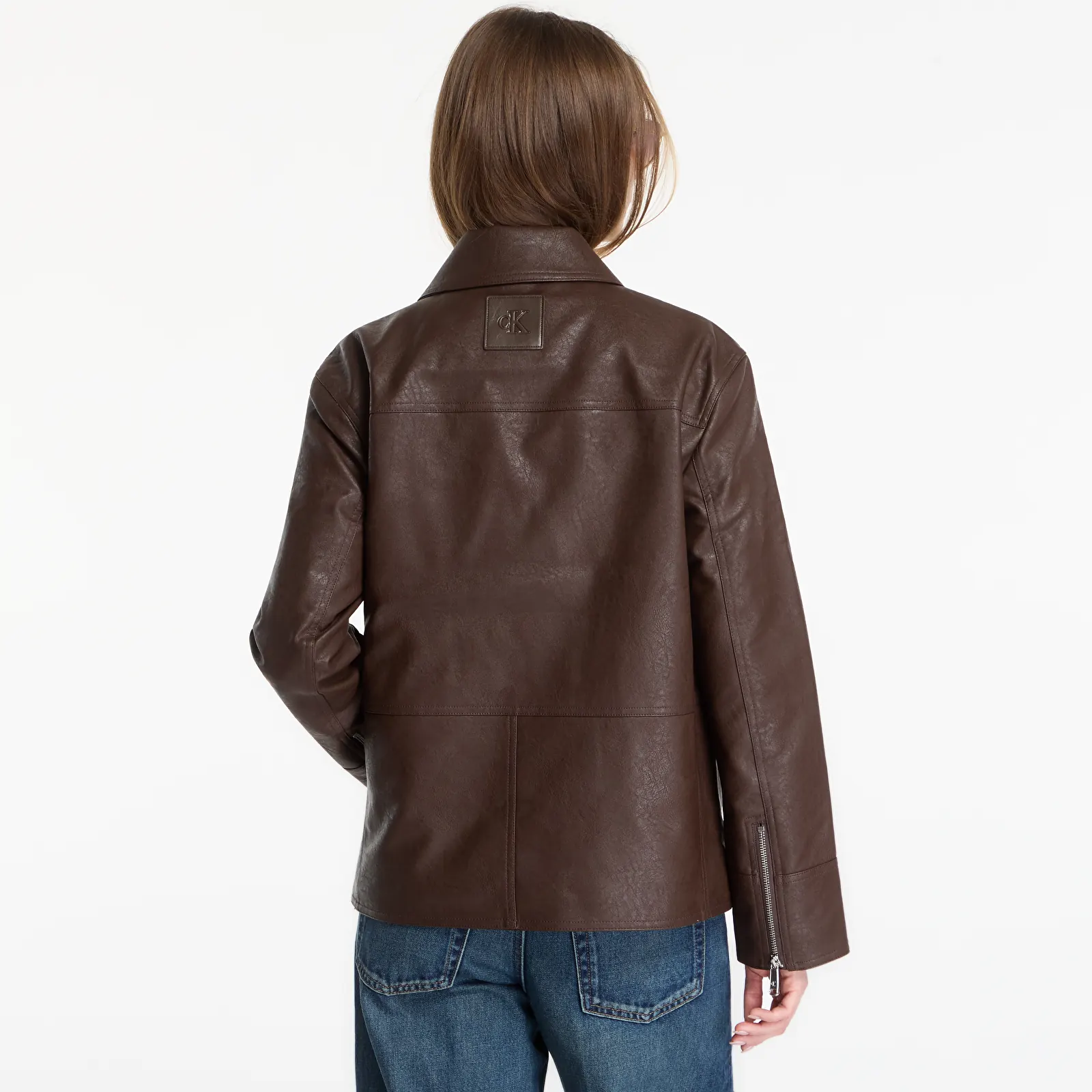 Joped Calvin Klein Jeans Faux Leather Moto Brown Cork