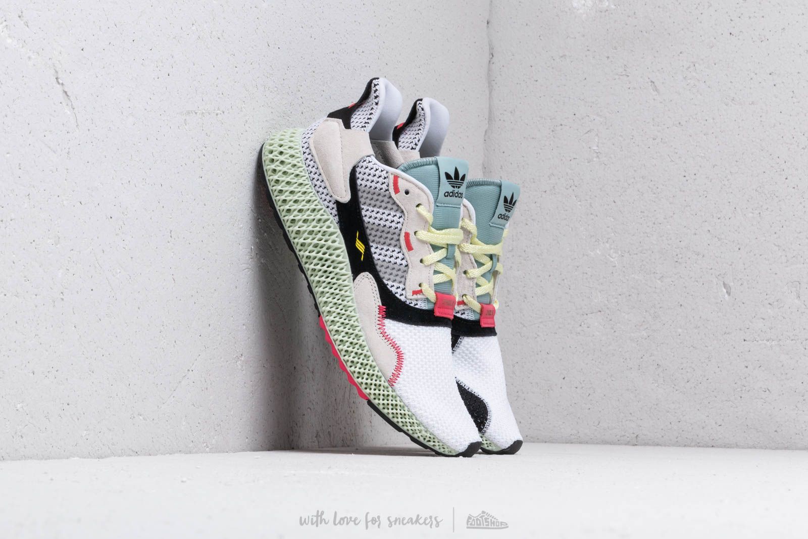 Chaussures et baskets homme adidas Consortium ZX 4000 4D Ftw White/ Grey Two/ Linen Green