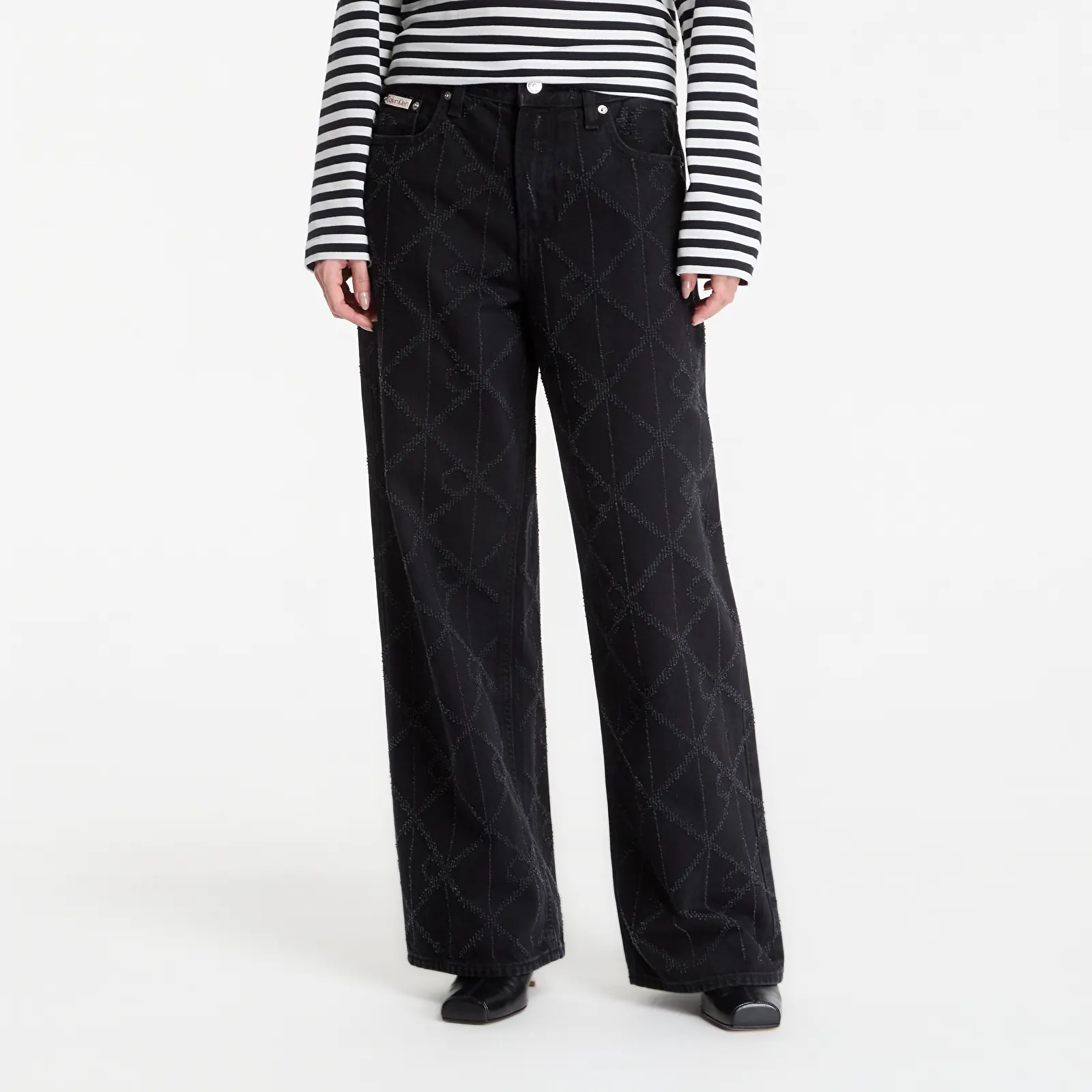 Jeans hlače Calvin Klein Low Rise Baggy Blue