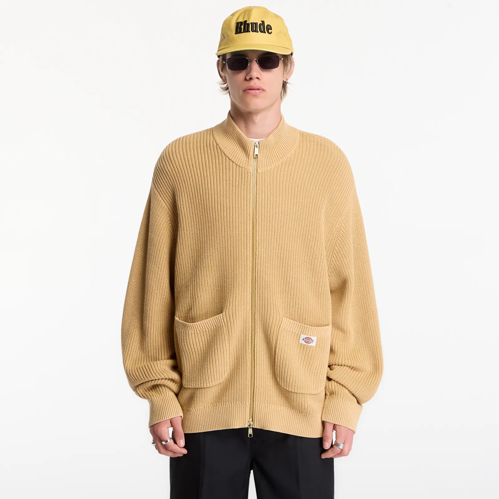 Pulls Dickies Fredonia Zipped Knit Sweater Yellow