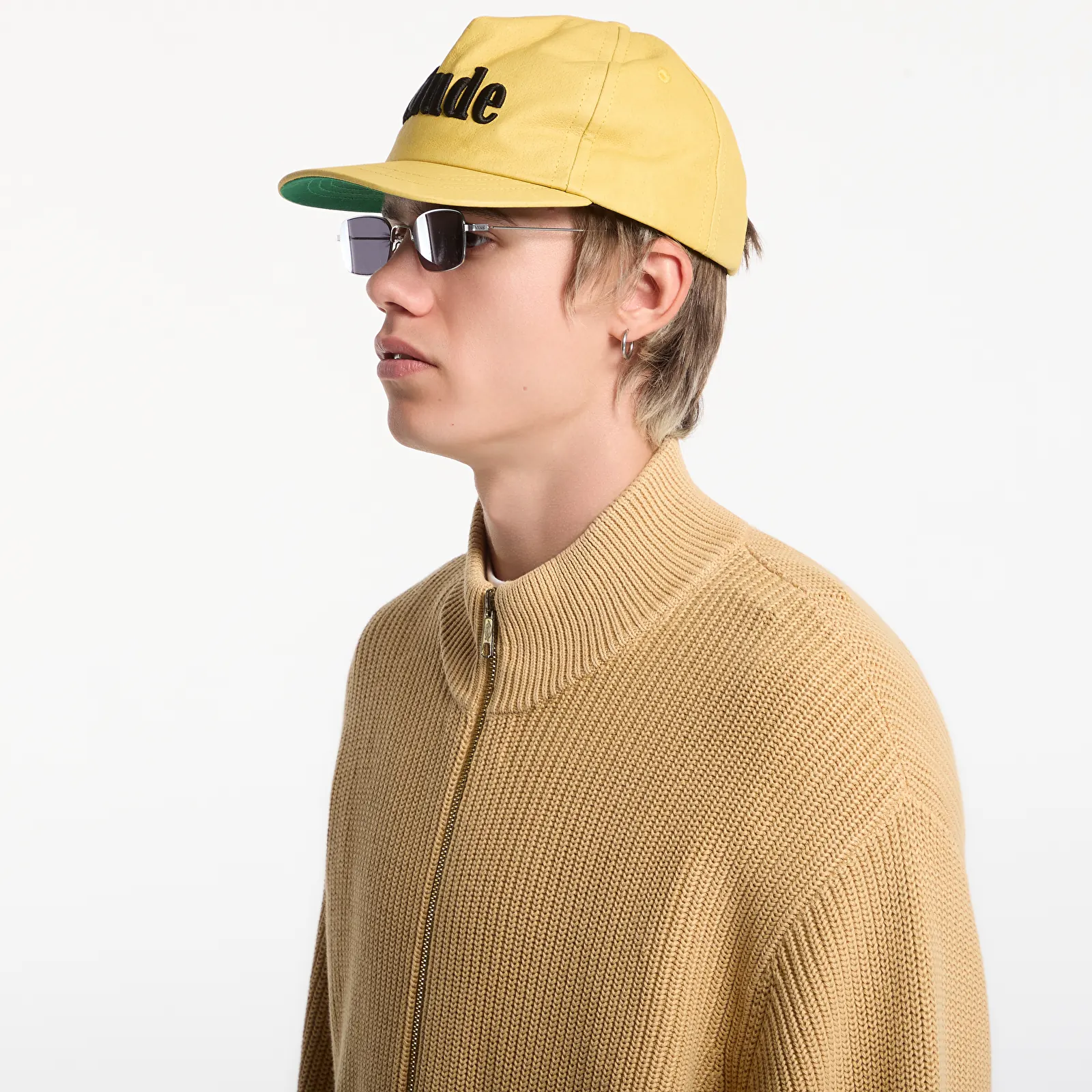 Pulls Dickies Fredonia Zipped Knit Sweater Yellow
