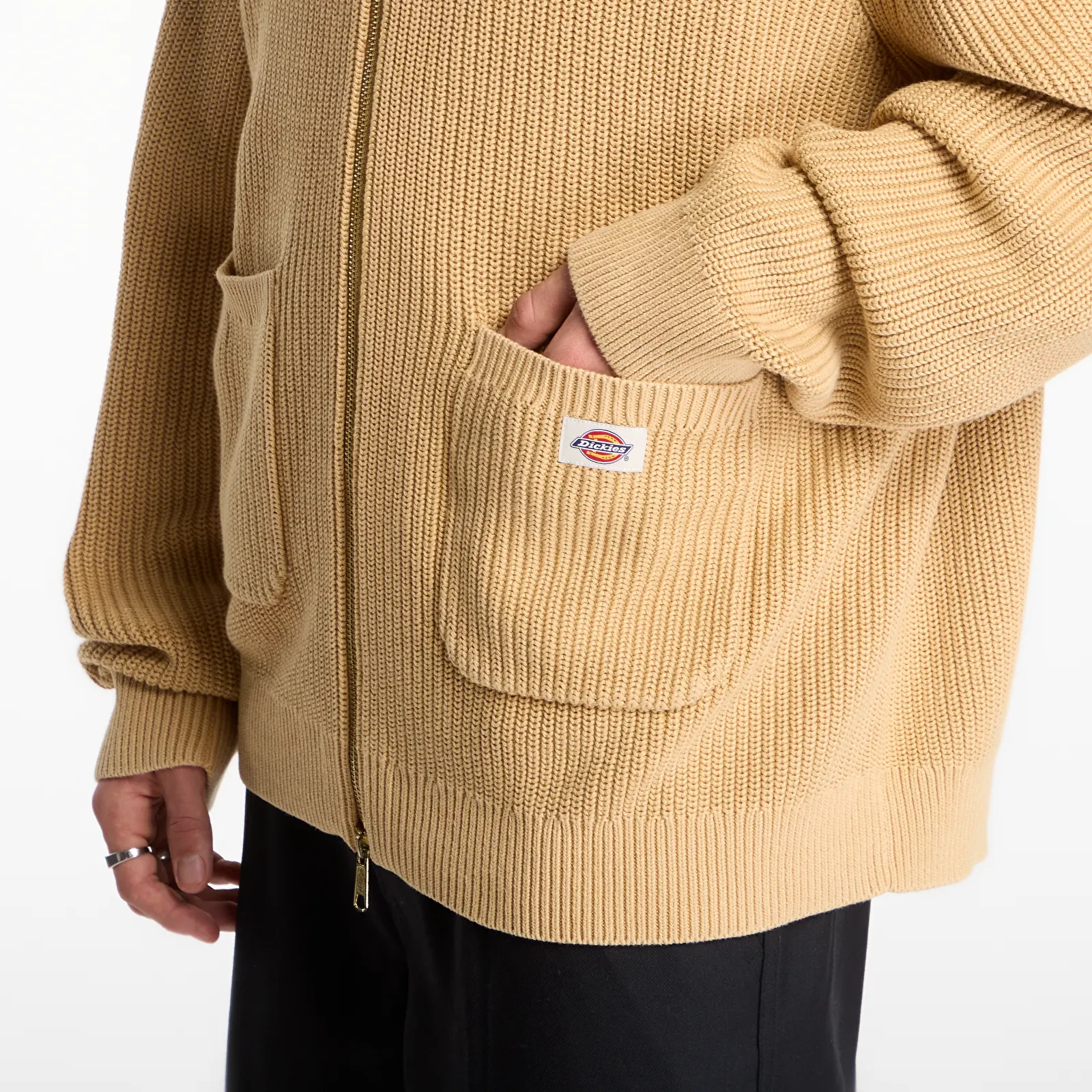 Pulls Dickies Fredonia Zipped Knit Sweater Yellow