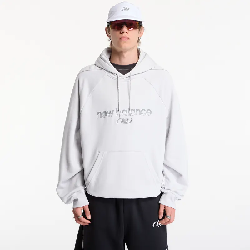 Sweatshirt New Balance Trackside French Terry Hoodie Grey Matter