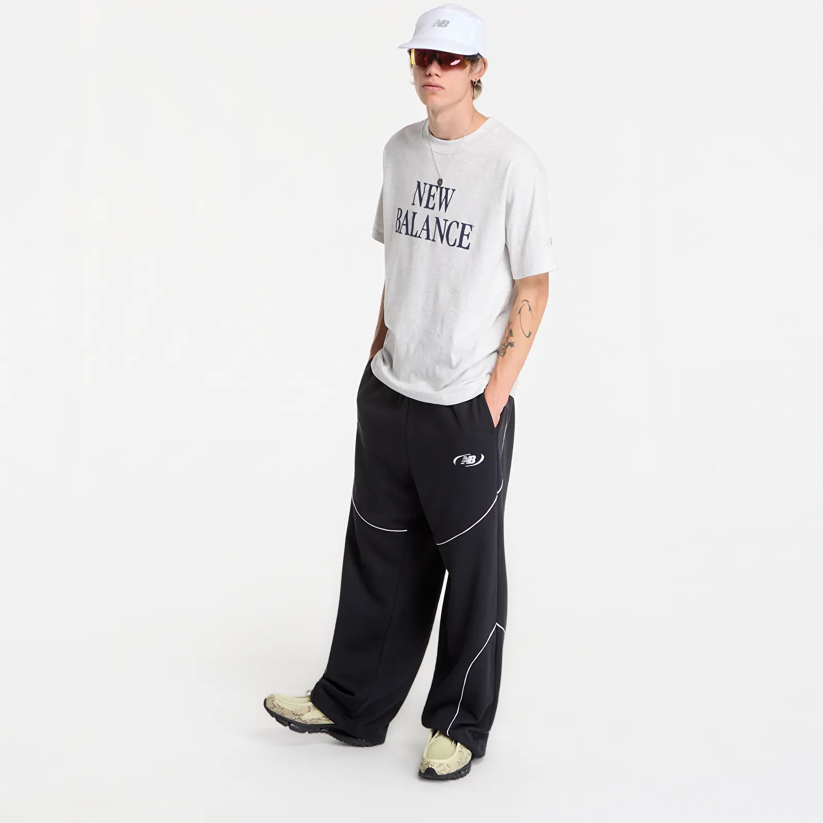 T-shirts  New Balance Athletics Flocked Logo T-Shirt Ash Heather