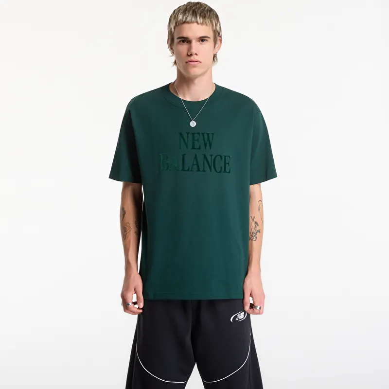 New Balance Athletics Flocked Logo T-Shirt Nordic Green