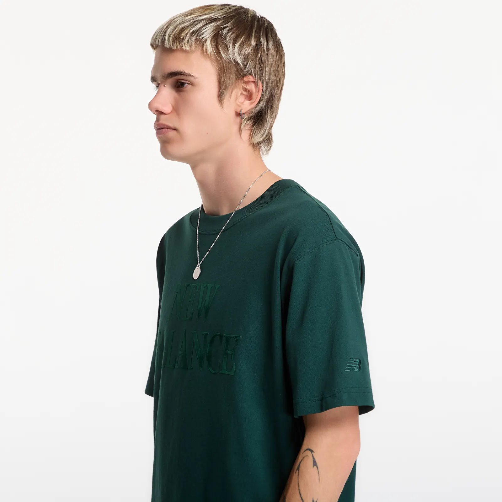 Тениски New Balance Athletics Flocked Logo T-Shirt Nordic Green