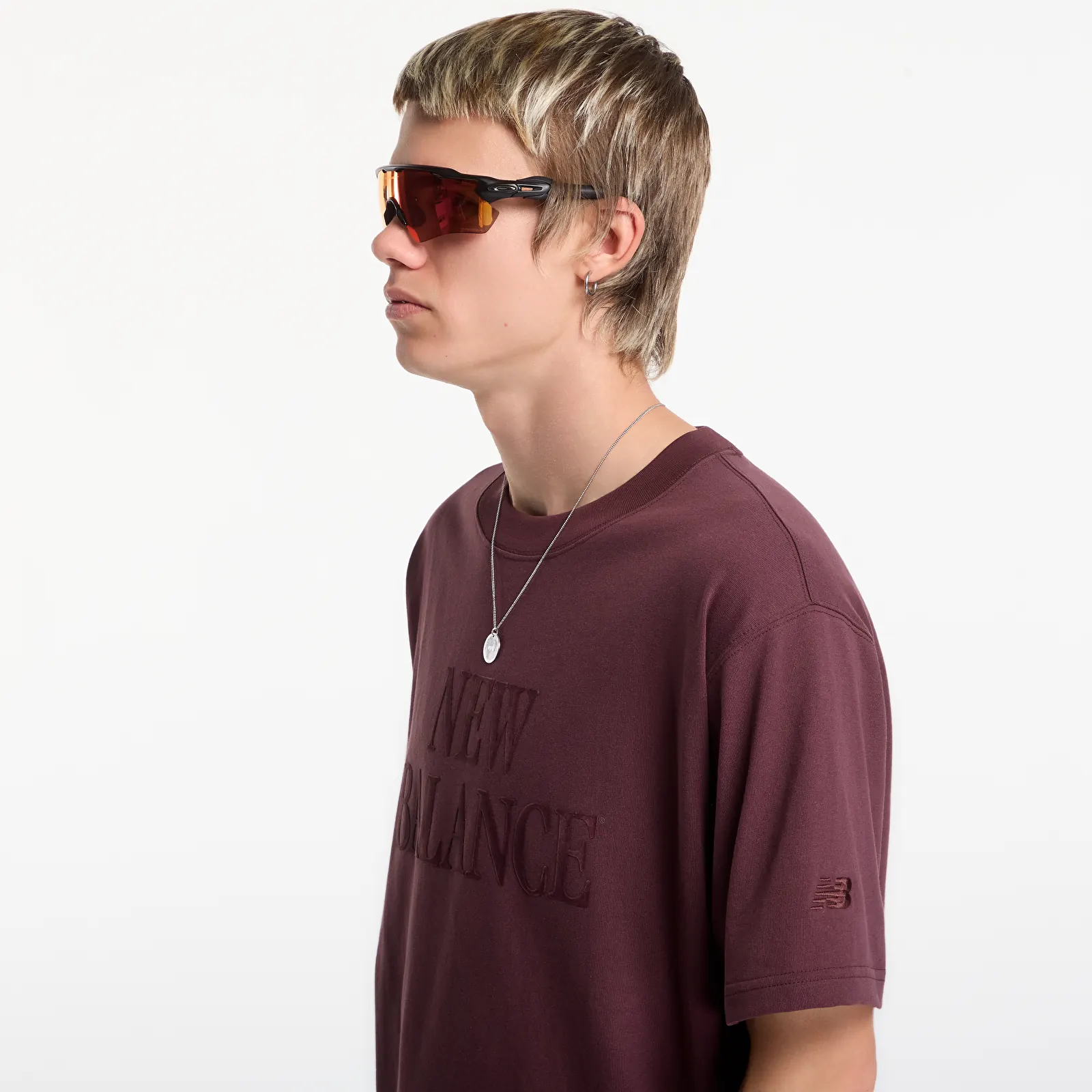 T-shirts New Balance Athletics Flocked Logo T-Shirt Cherry Leather