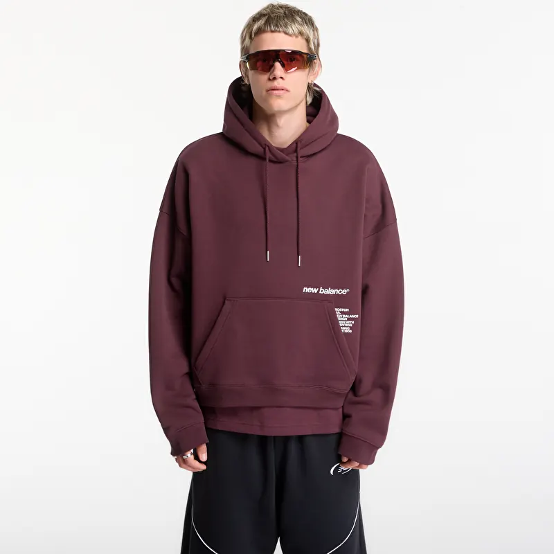 Sweatshirt New Balance Street Classics OH Hoodie Cherry Leather