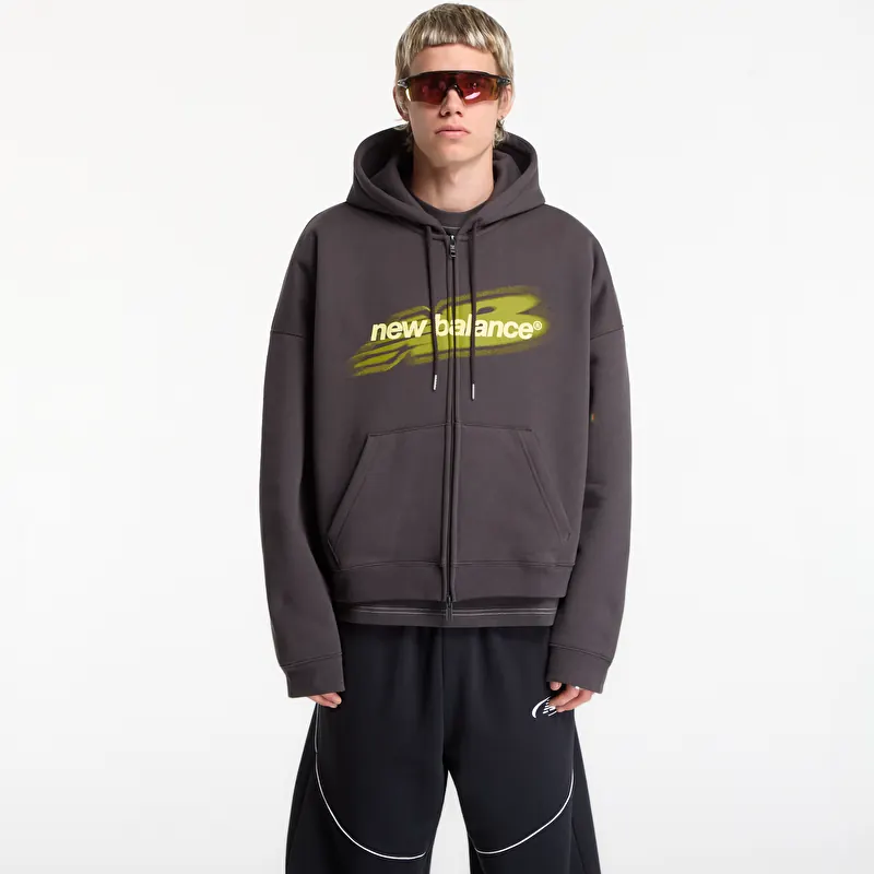 Sweatshirt New Balance Street Classics Distort FZ Hood Black Cement