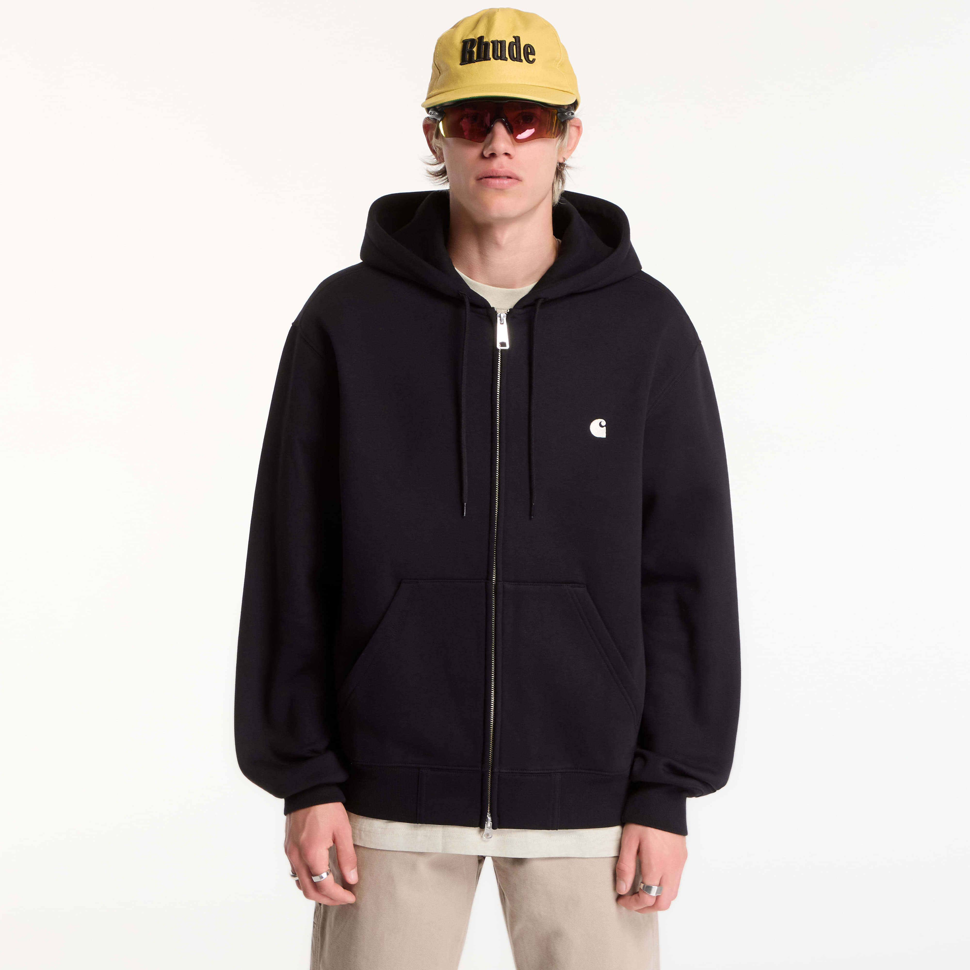 Sweatshirt Carhartt WIP Hooded Mack Jacket UNISEX Black/ Wax XS