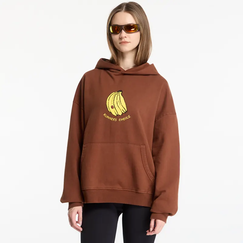 Sweatshirt District Vision California Cotton Hoodie UNISEX Runner's Choice Cacao