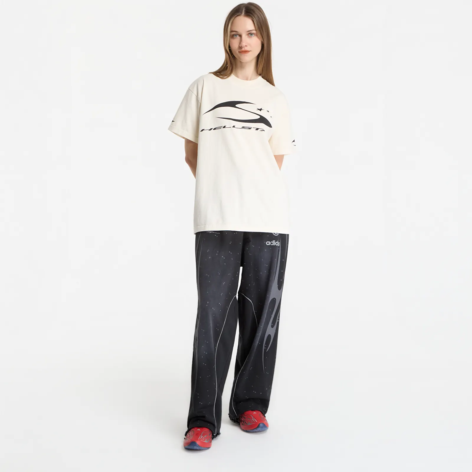T-krekli Hellstar H Cursive Logo T-Shirt UNISEX White