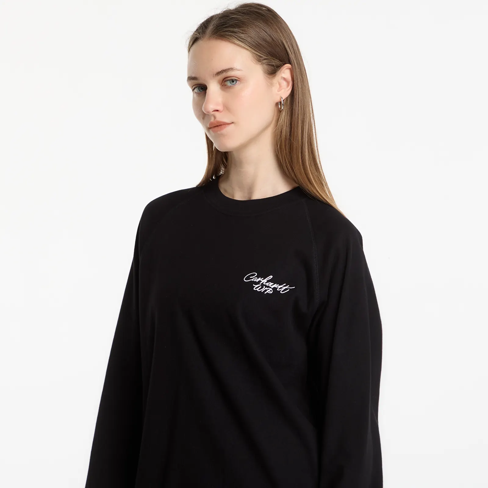 T-shirts  Carhartt WIP L/S Signature Rib T-Shirt UNISEX Black/ White