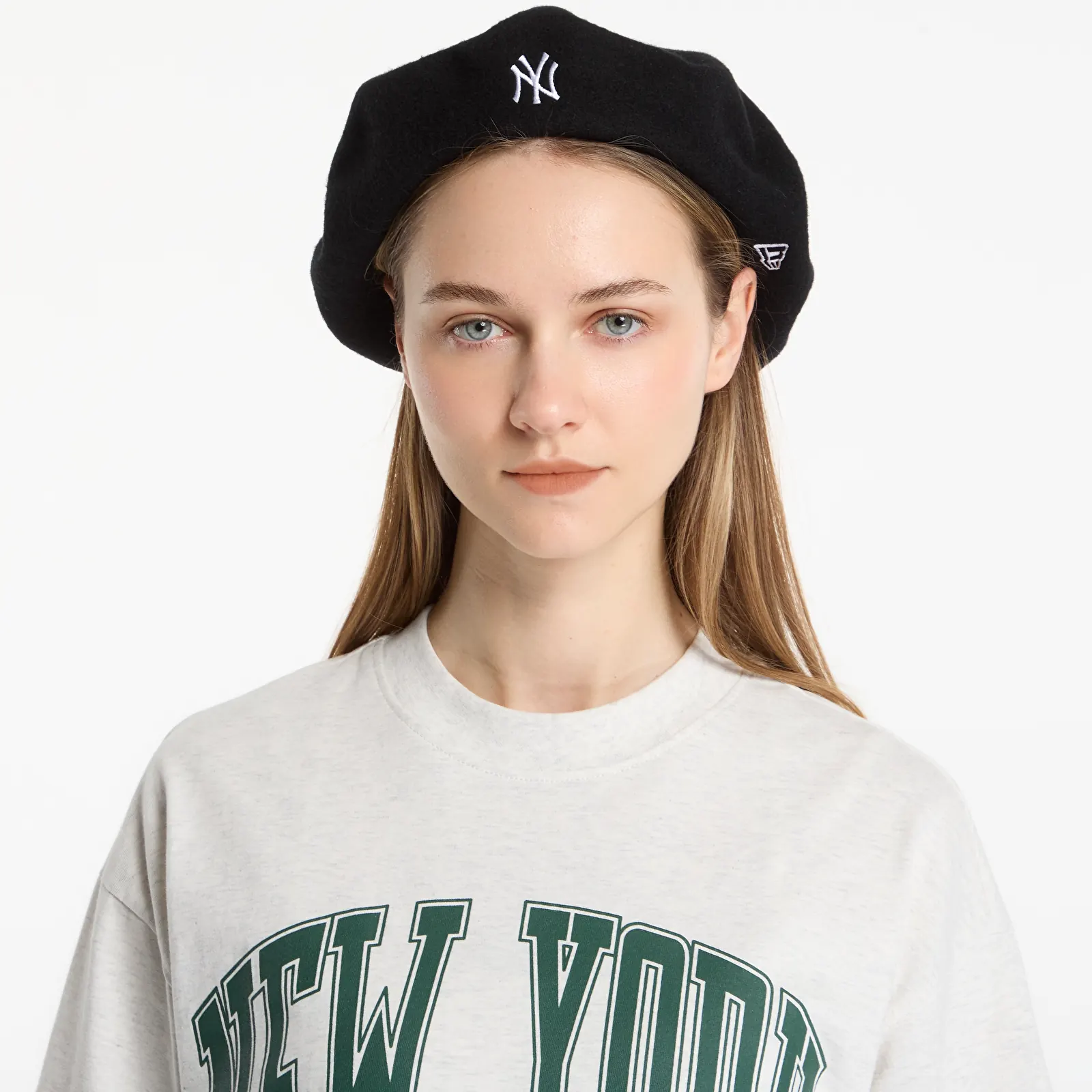 Hatut New Era Beret MLB Wool Script New York Yankees Black