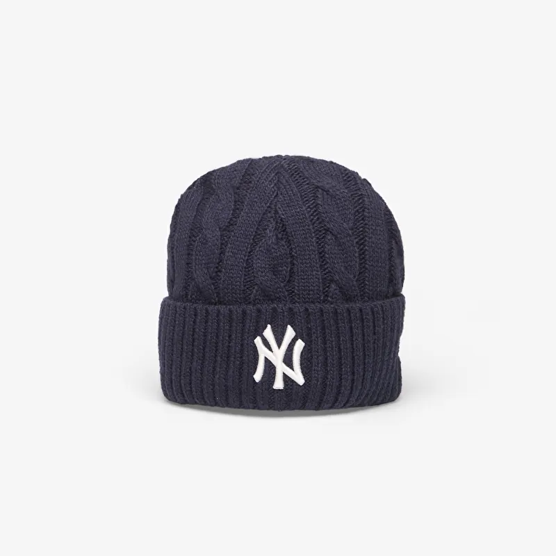 New Era Knit Thin MLB Short Cuff Beanie New York Yankees Navy