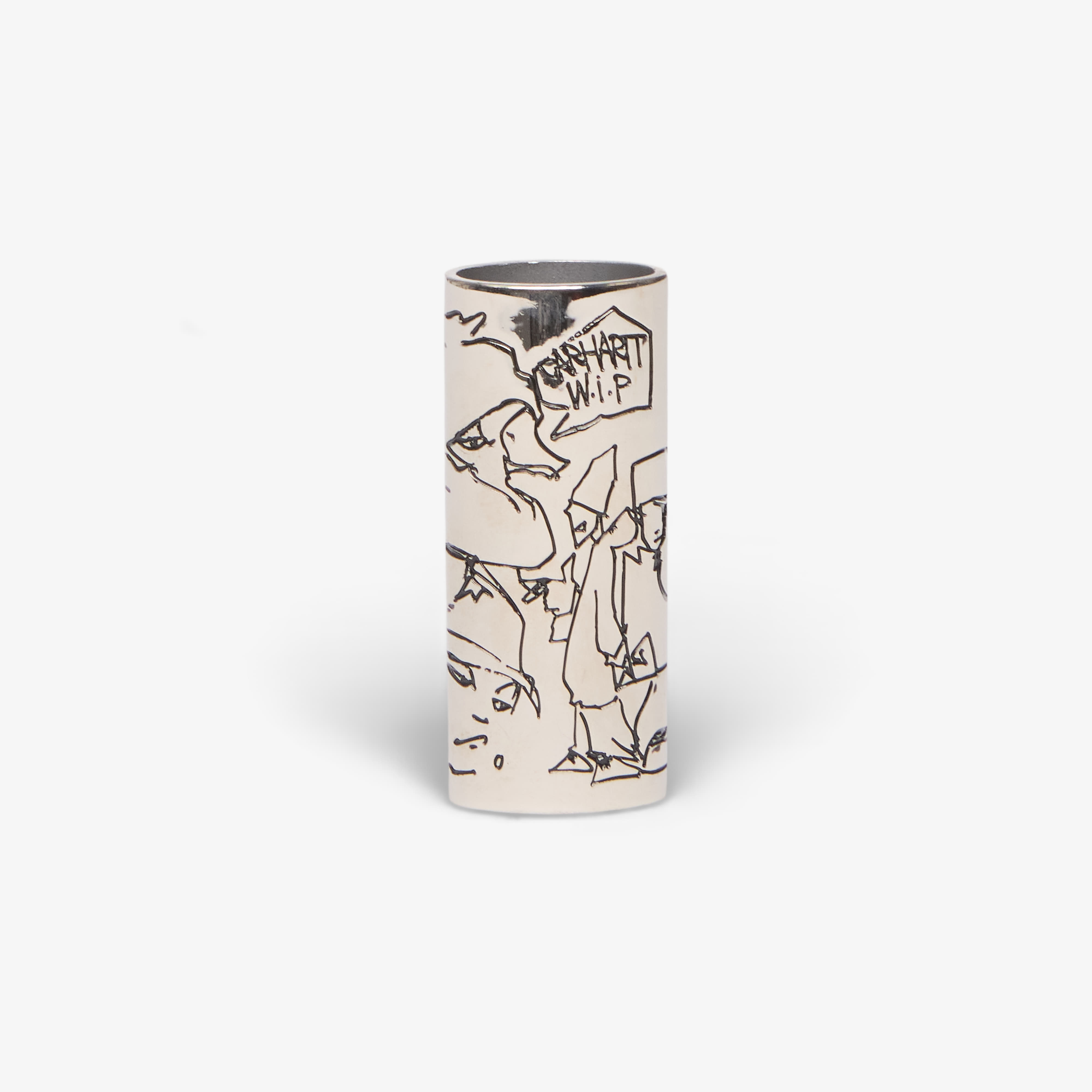 Carhartt WIP Blinkerfluid BIC Metal Lighter Case Silver Universal