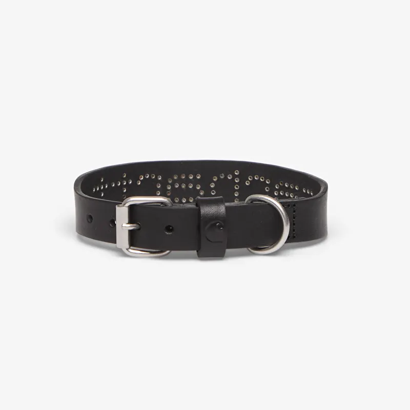 Carhartt WIP Script Studs Dog Collar Black - S/M