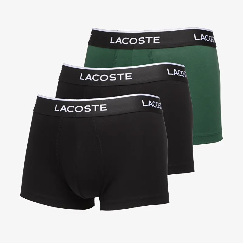 Bokserji Lacoste Underwear Trunk Black/Green