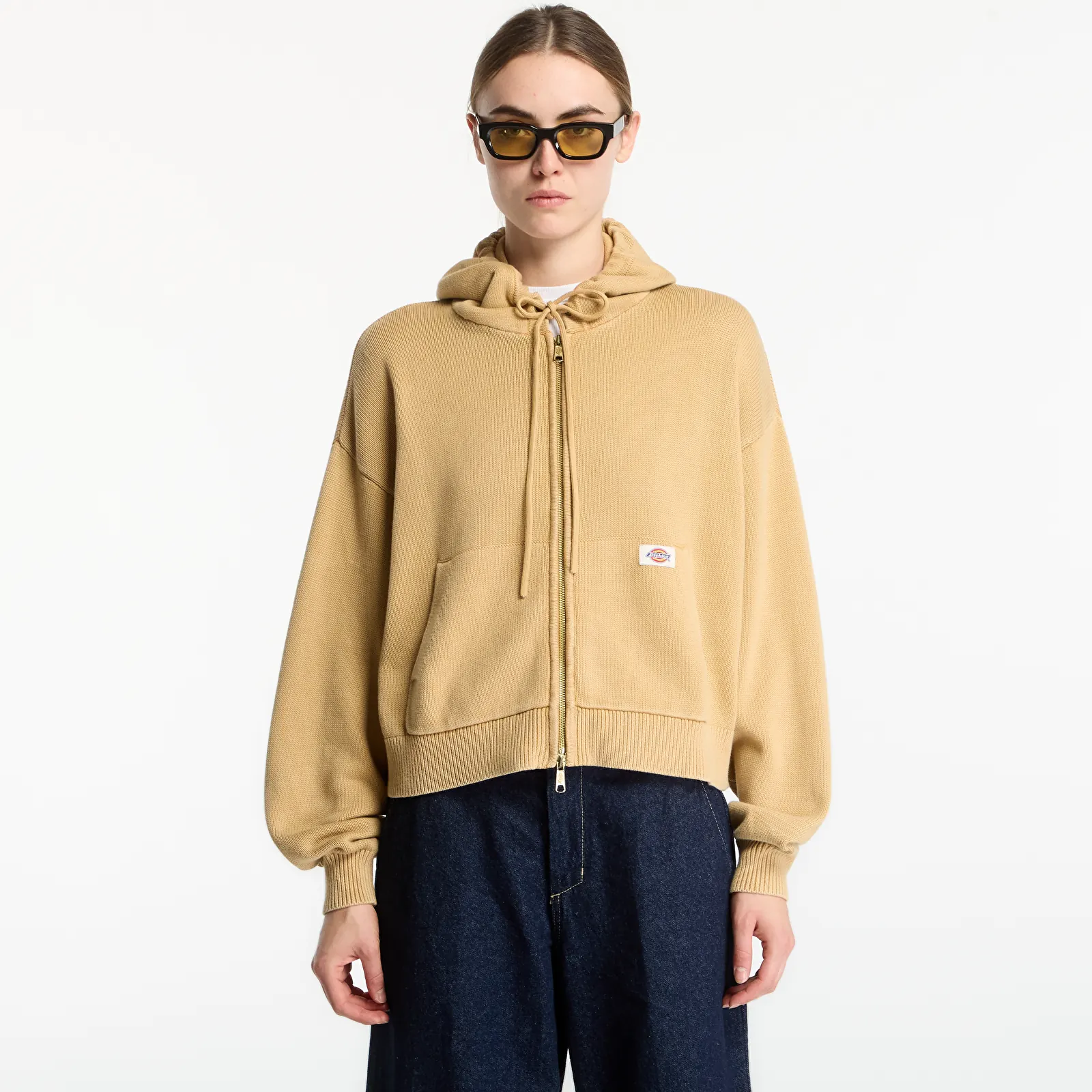 Pulls Dickies Fredonia Zipped Knit Bomber Beige