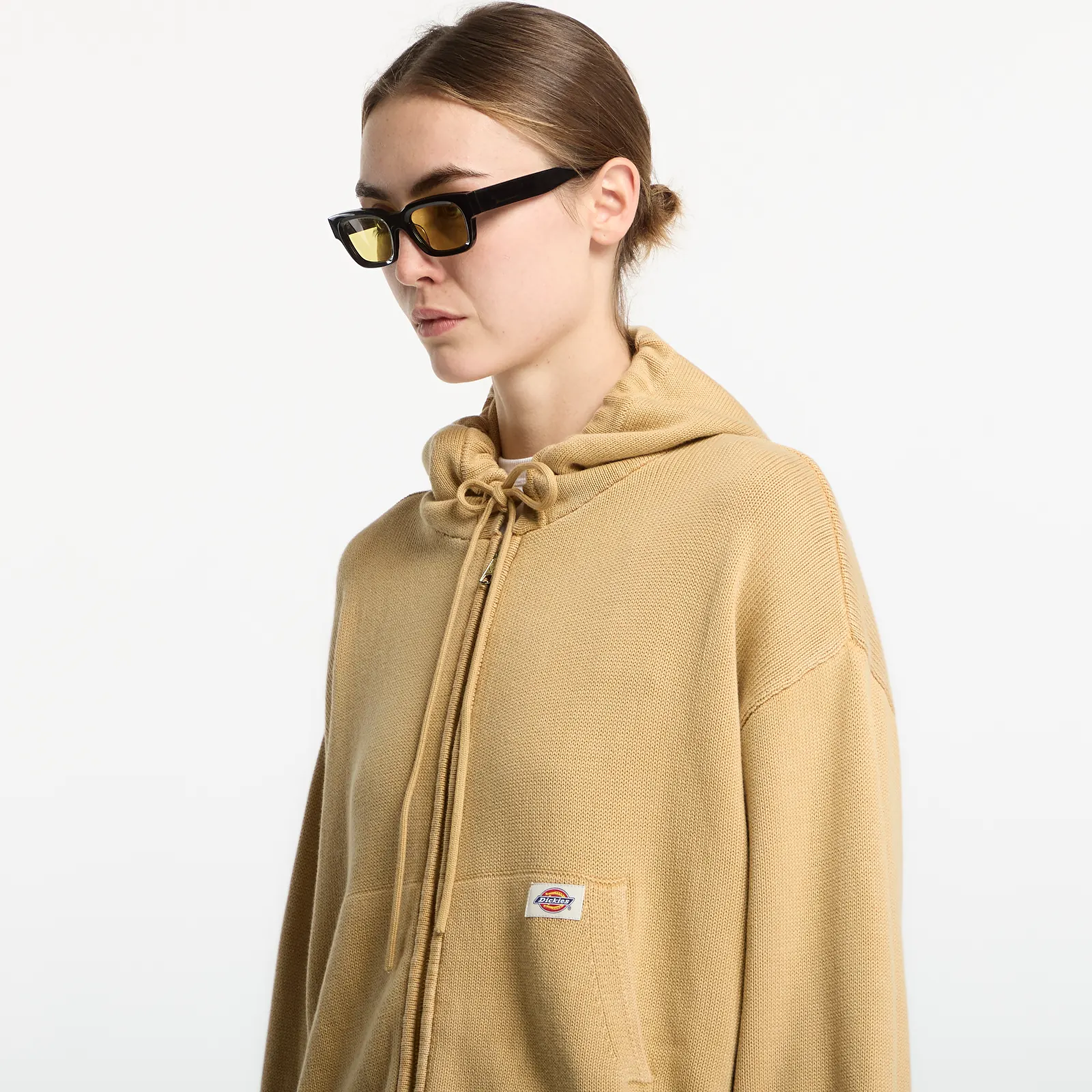 Pulls Dickies Fredonia Zipped Knit Bomber Beige
