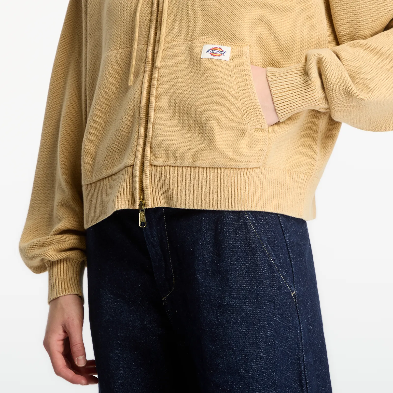 Pulls Dickies Fredonia Zipped Knit Bomber Beige