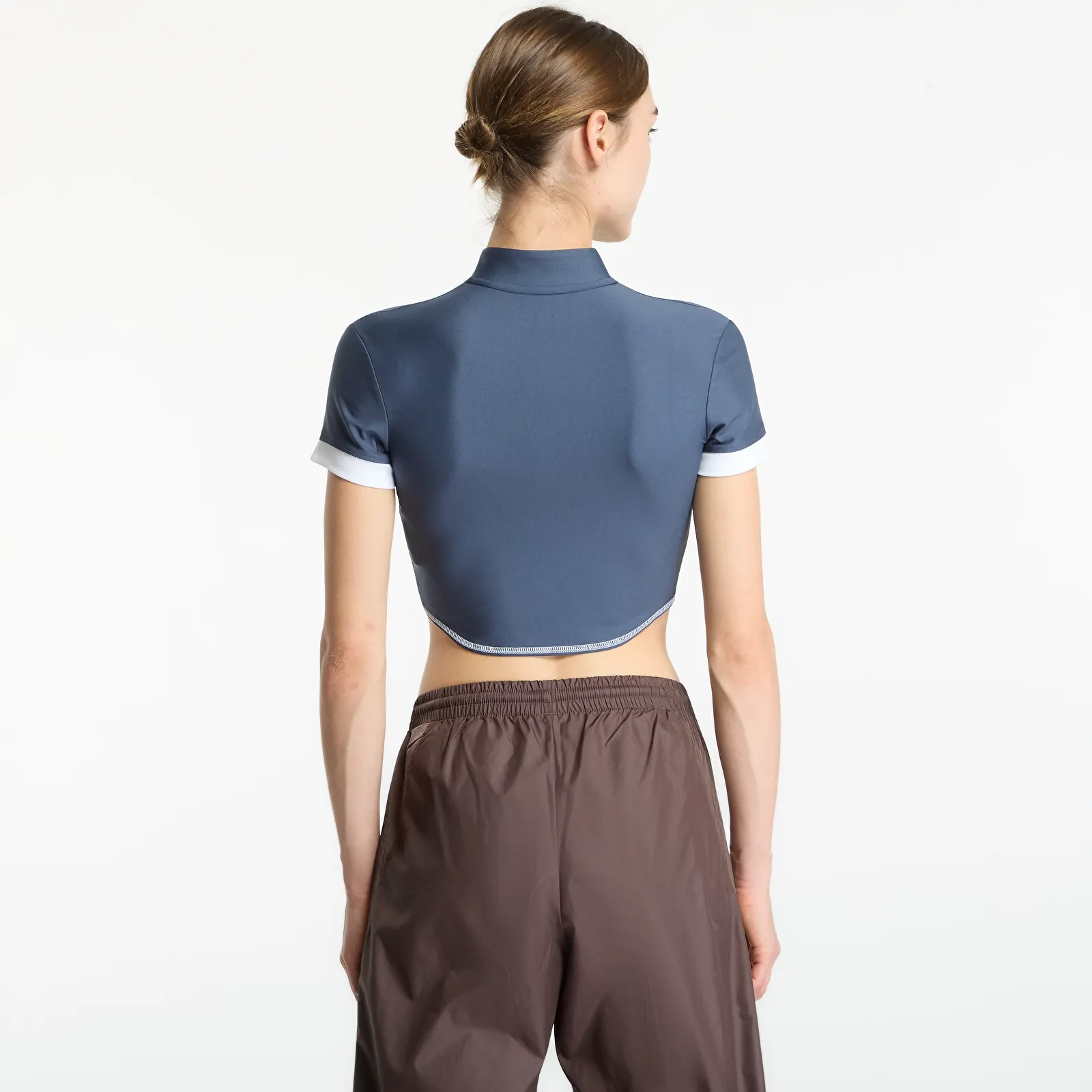 Tērpu topi Under Armour Heatgear Novelty SS FZ Downpour Gray/ White