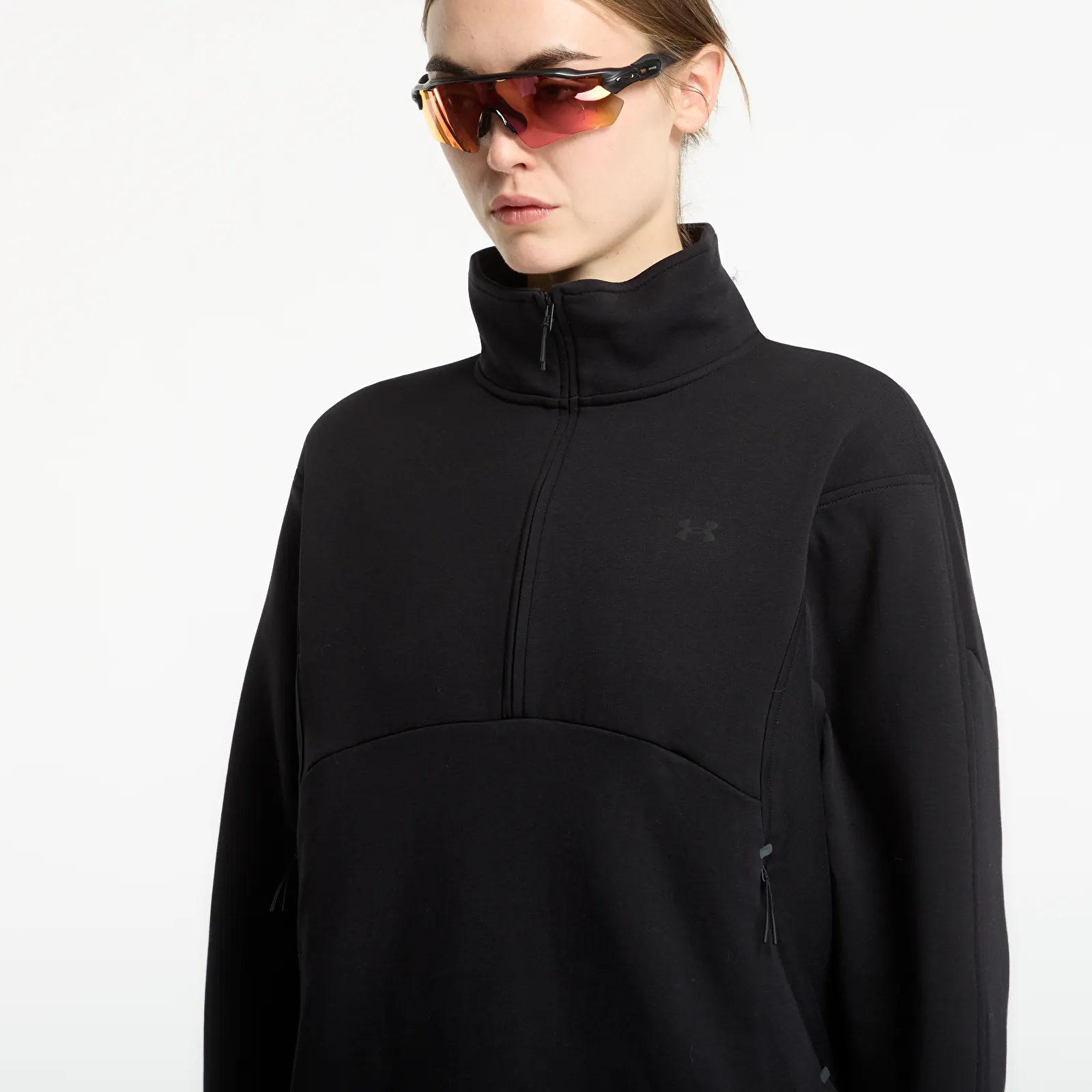 Hoodies en truien Under Armour Unstoppable Fleece HZ Ultimate Black/ Ultimate Black