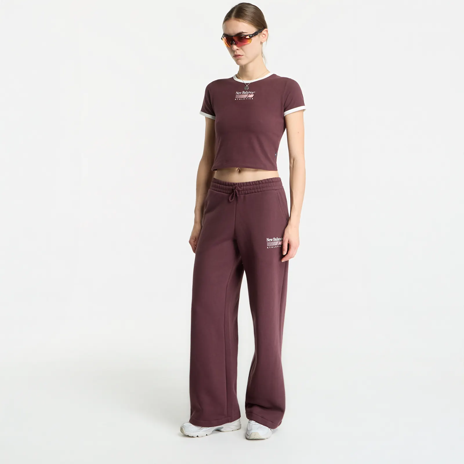 T-shirts New Balance Trackside Ringer T-Shirt Cherry Leather