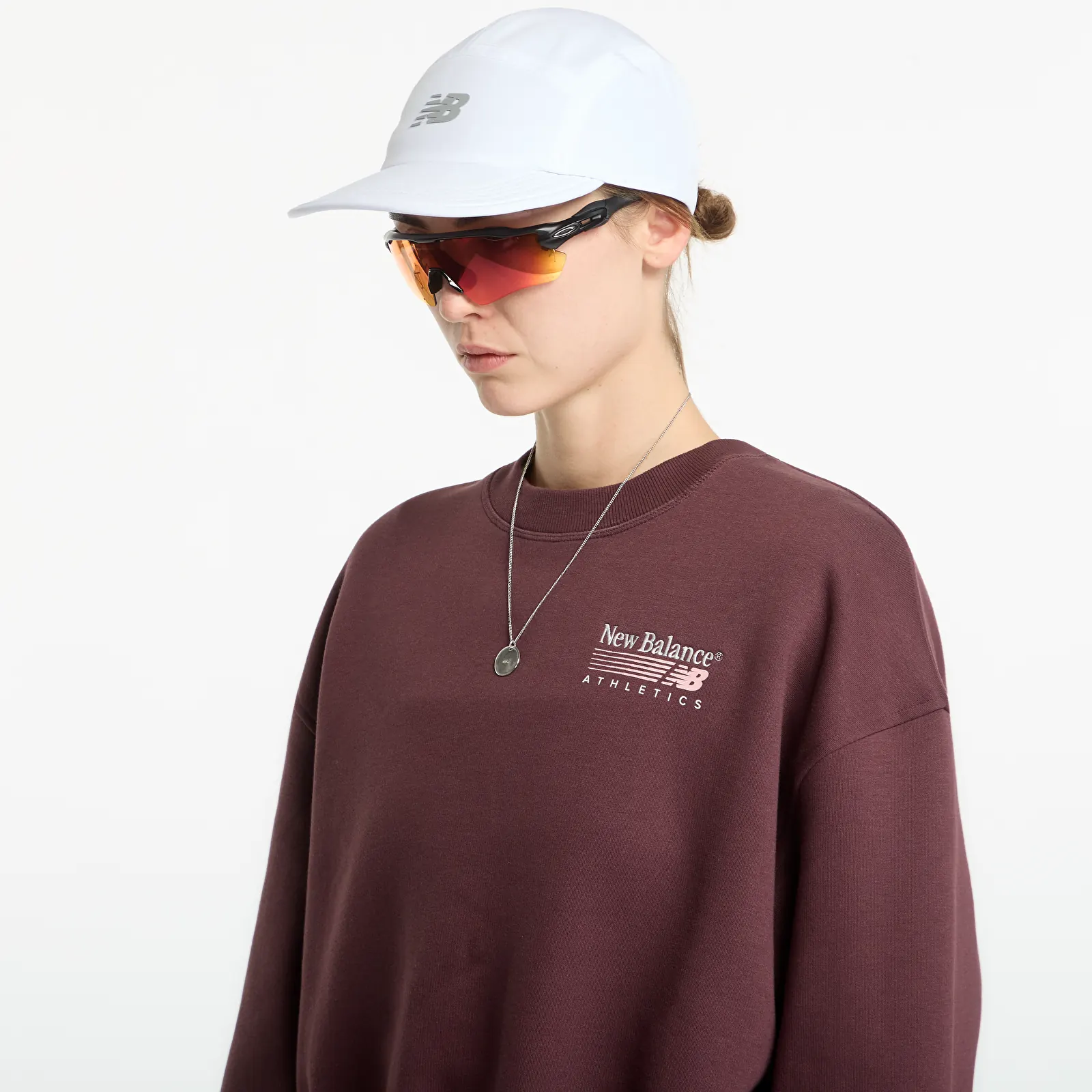 Sweatshirts New Balance Trackside Fleece Crew Cherry Leather