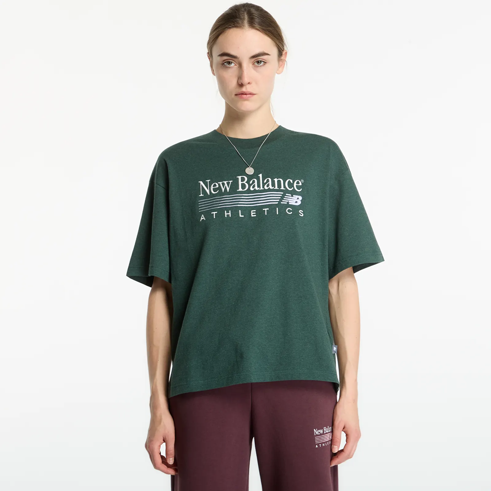T-shirts New Balance Trackside Oversized T-Shirt Nordic Green Heather