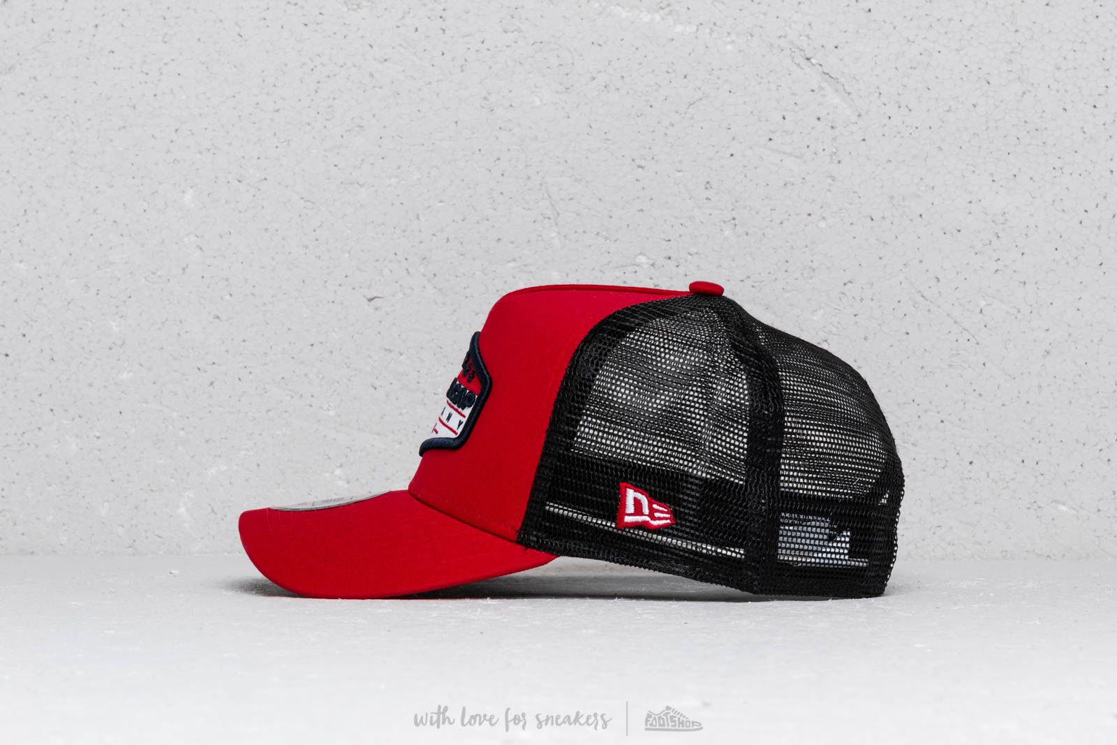 Kepurės New Era Patch A Frame Trucker Cap Red/ Black/ White