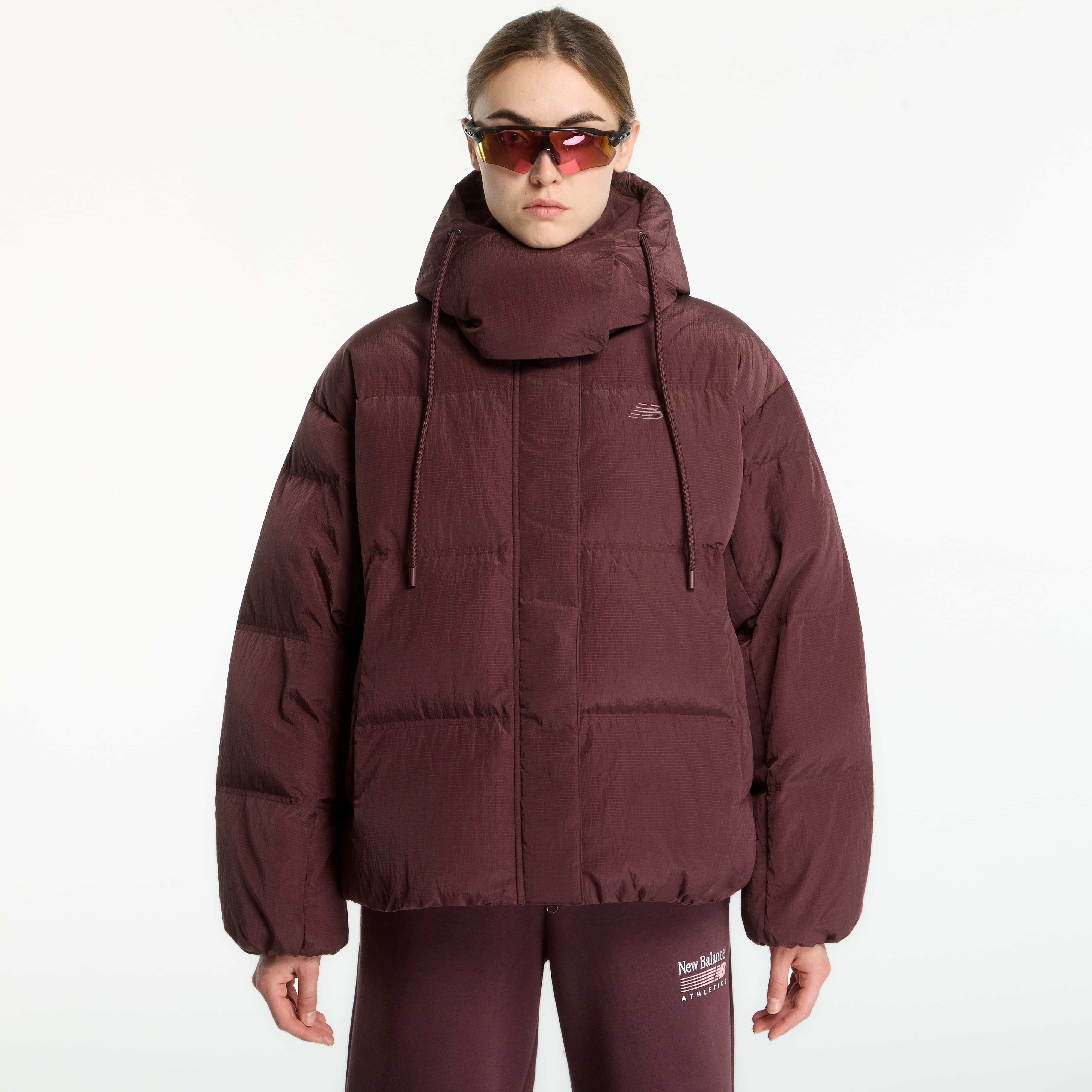 Jacket New Balance Premium Puffer Jacket Cherry Leather S