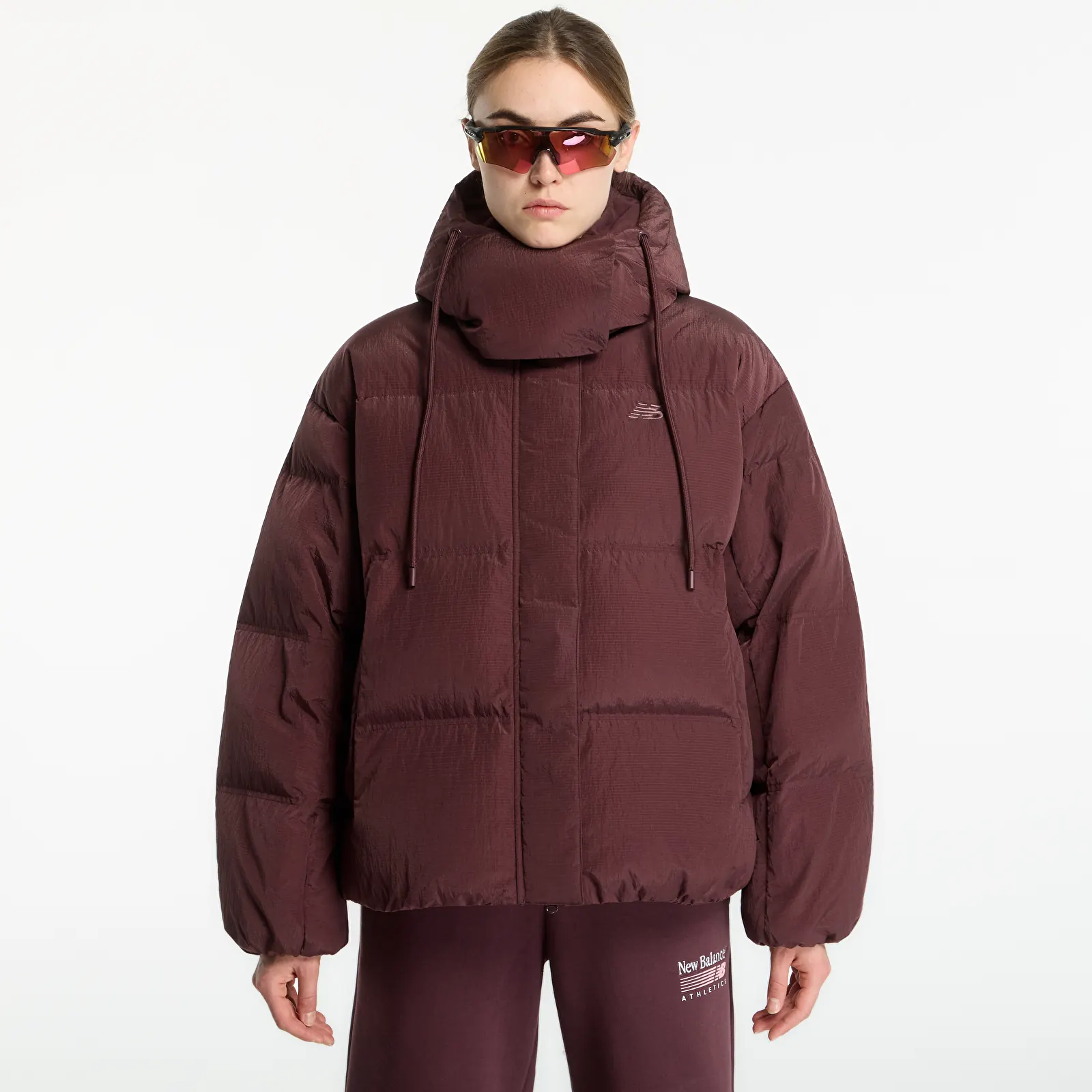 Puffer jackets New Balance Premium Puffer Jacket Cherry Leather