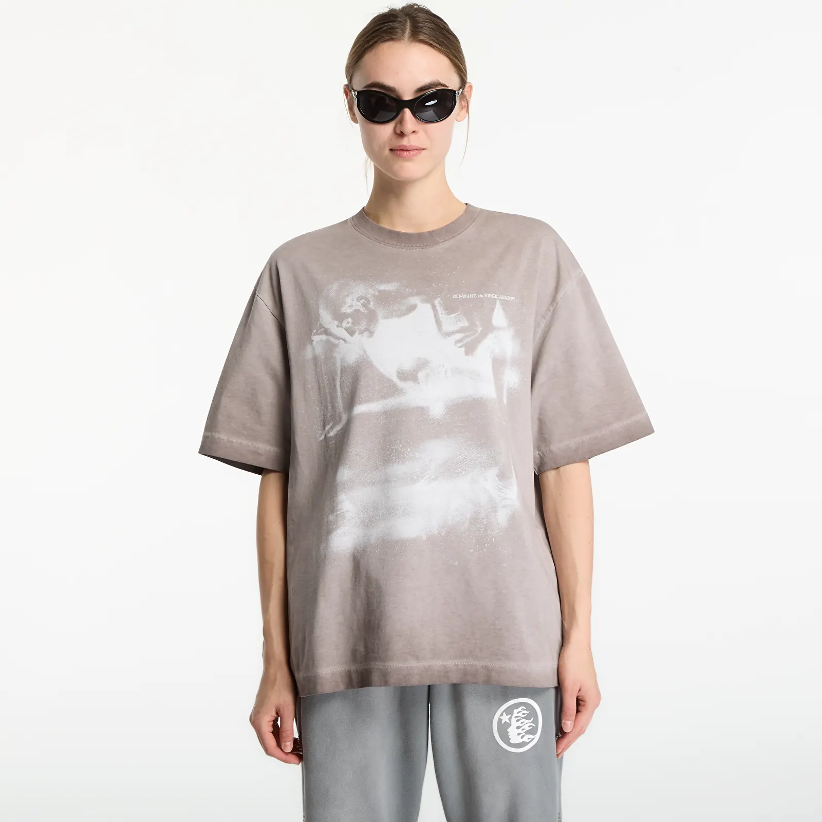 T-shirts Off-White Dreaming Narciso Skate S/S Tee UNISEX Cloud French Roast