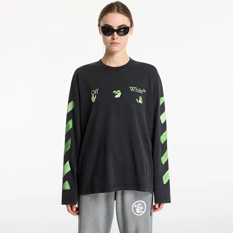 Off-White Bacco Arrow Skate L/S Tee UNISEX Vintage Black