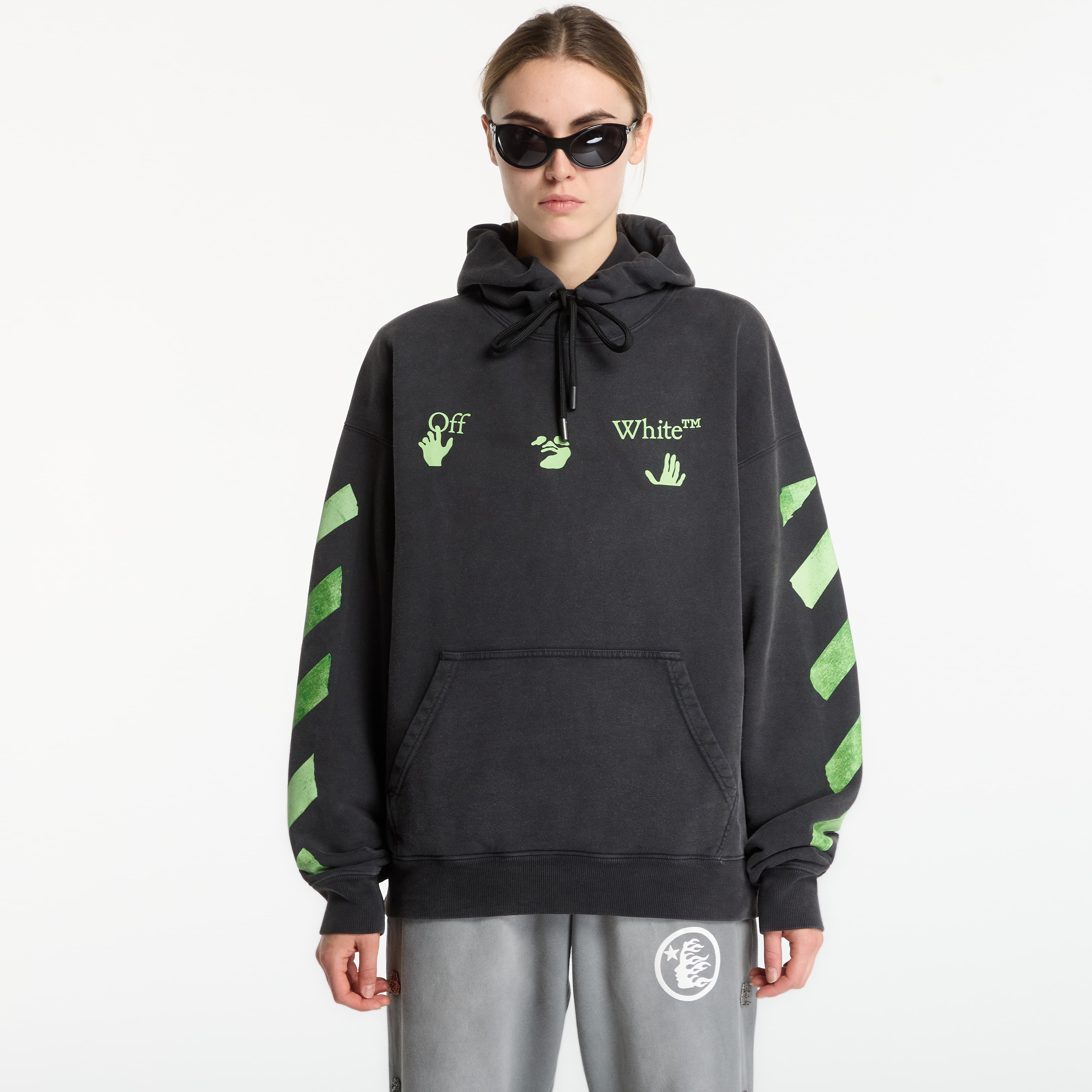 Суитшърт Off-White Bacco Arrow Skate Hoodie UNISEX Garment Dyed   Fad M