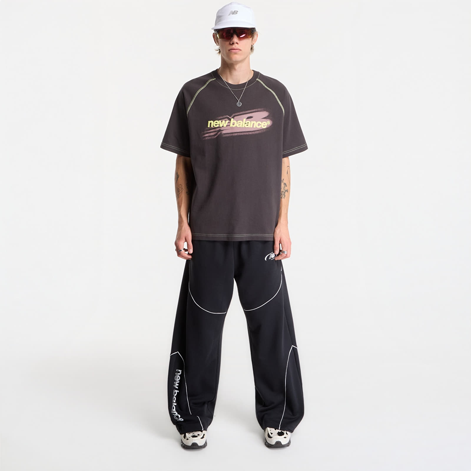 T-shirts  New Balance Street Classics Distort T-Shirt Black Cement