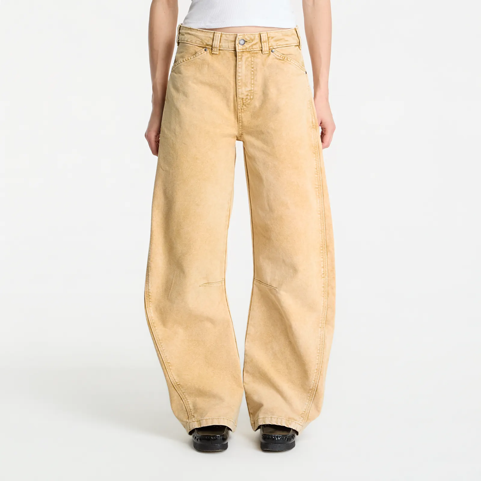 Pantalones Dickies Imlay Low Waist Barrel Canvas Pant Beige