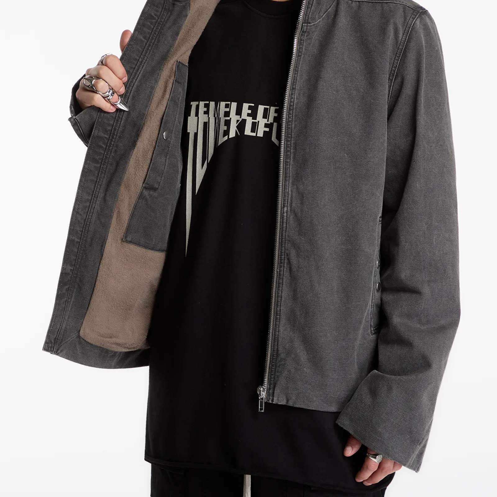 Jackets Rick Owens DRKSHDW Gimp Zipfront Jacket Gravel