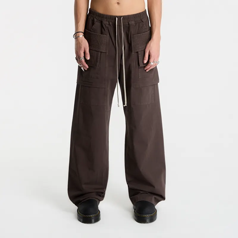Rick Owens DRKSHDW Creatch Wide Cargo Drawstring Pants Dark Dust