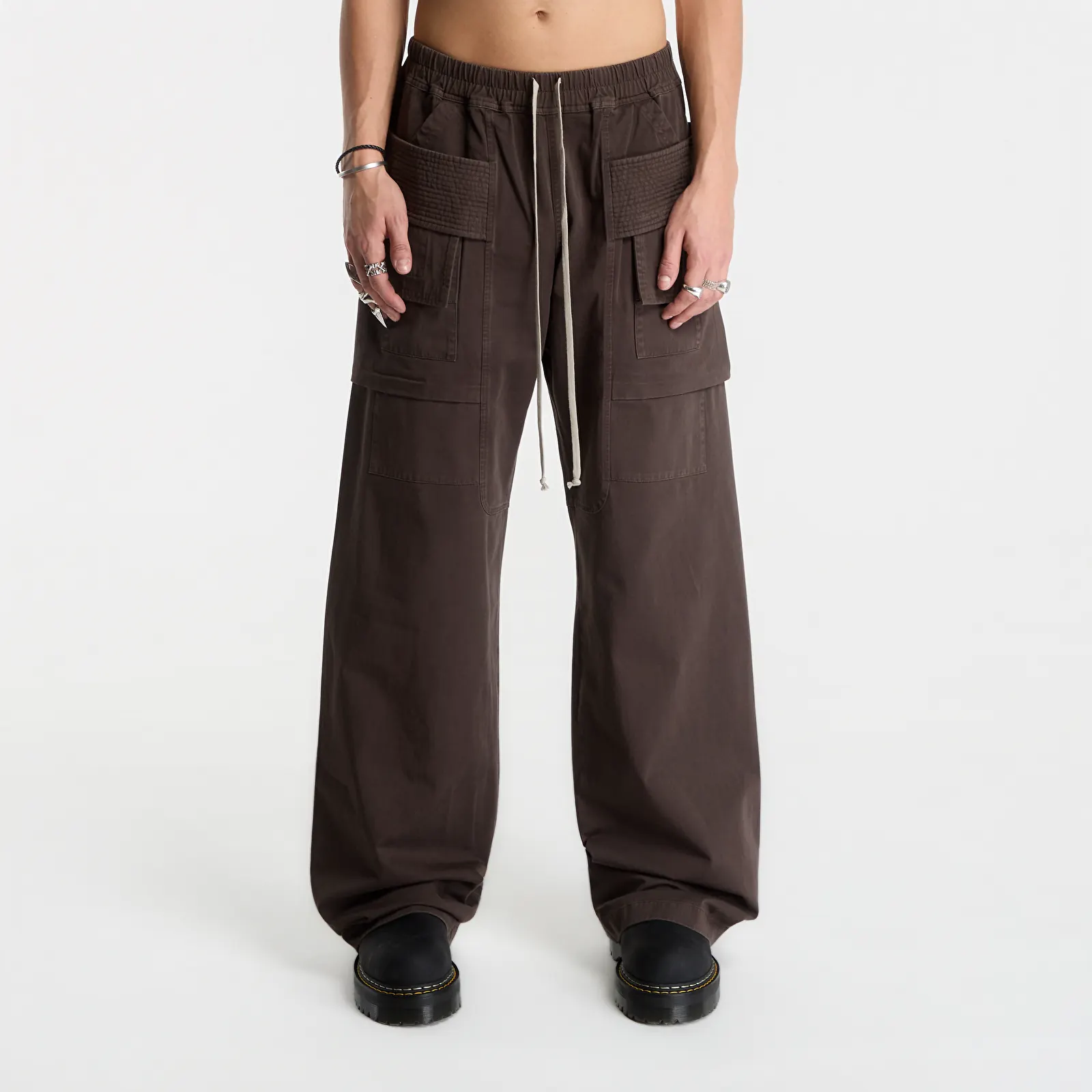 Pantaloni Rick Owens DRKSHDW Creatch Wide Cargo Drawstring Pants Dark Dust