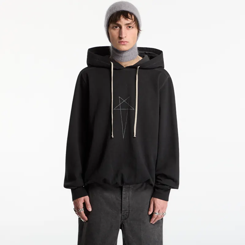 Mikina Rick Owens DRKSHDW Oversized Hoodie Faded Black/ Silver
