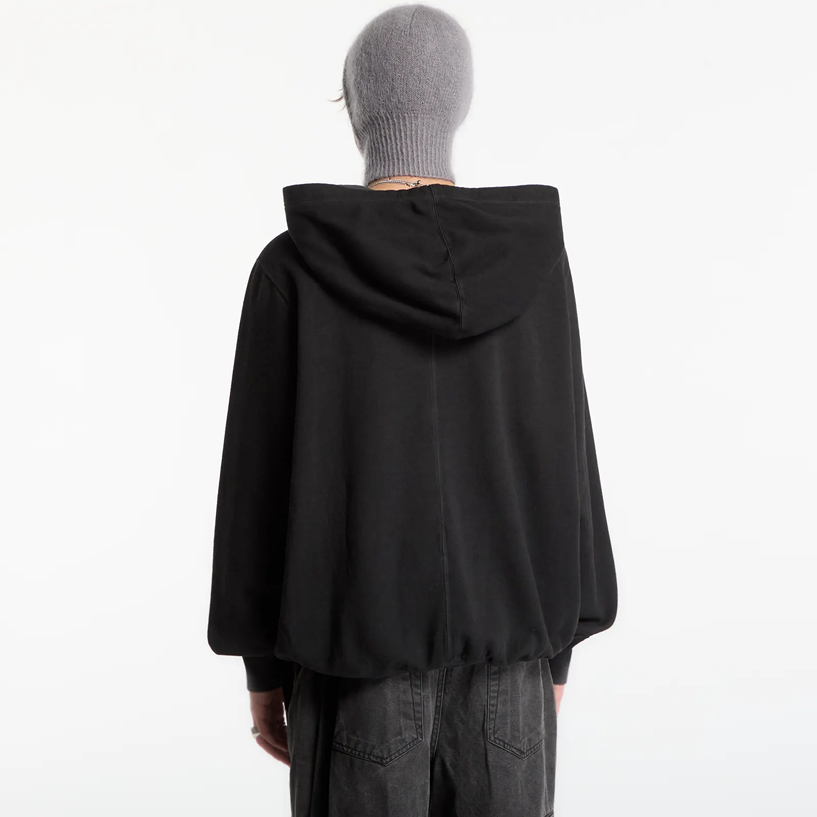 Mikiny Rick Owens DRKSHDW Oversized Hoodie Faded Black/ Silver