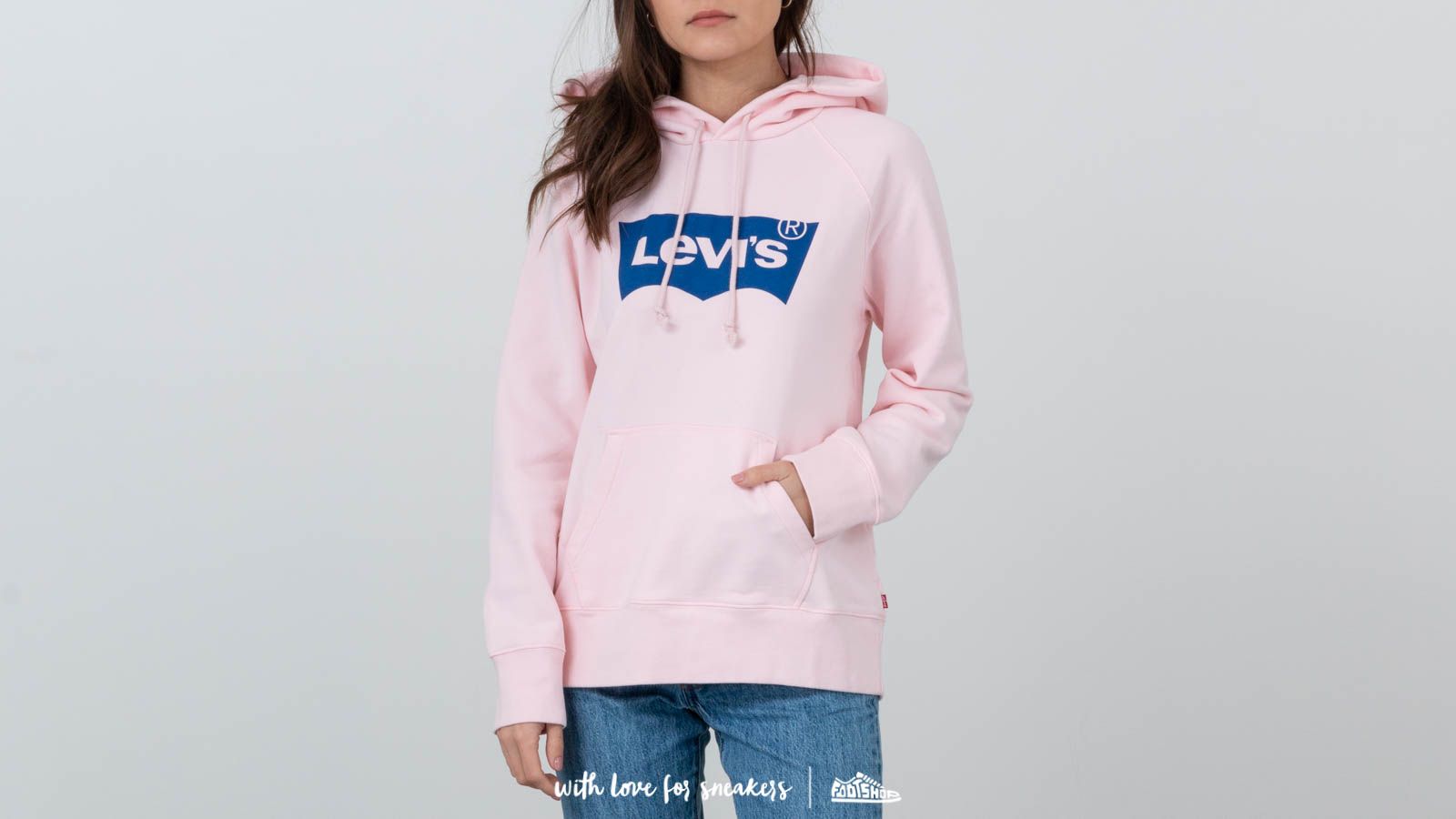 Bluzy Levi's® Graphic Logo Sportswear Hoodie Soft Rose