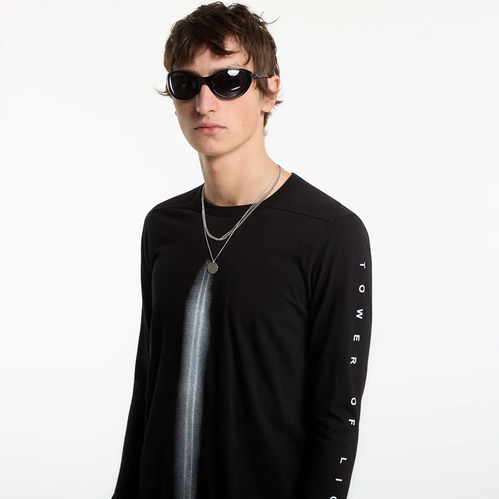 T-Shirts Rick Owens DRKSHDW Level Ls T-Shirt Black/ Milk