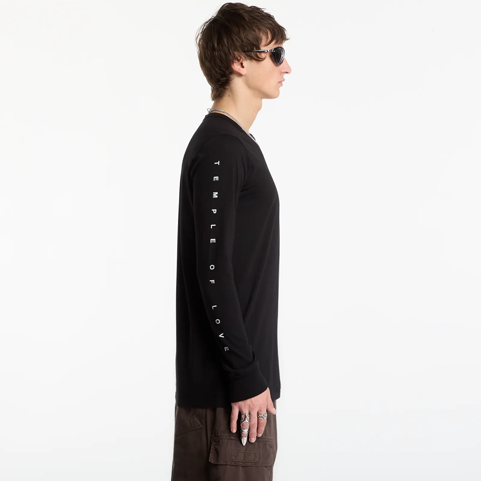 T-Shirts Rick Owens DRKSHDW Level Ls T-Shirt Black/ Milk