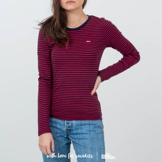 T shirts Levi s Baby Longsleeve Tee Aeriel Maritime Blue Footshop